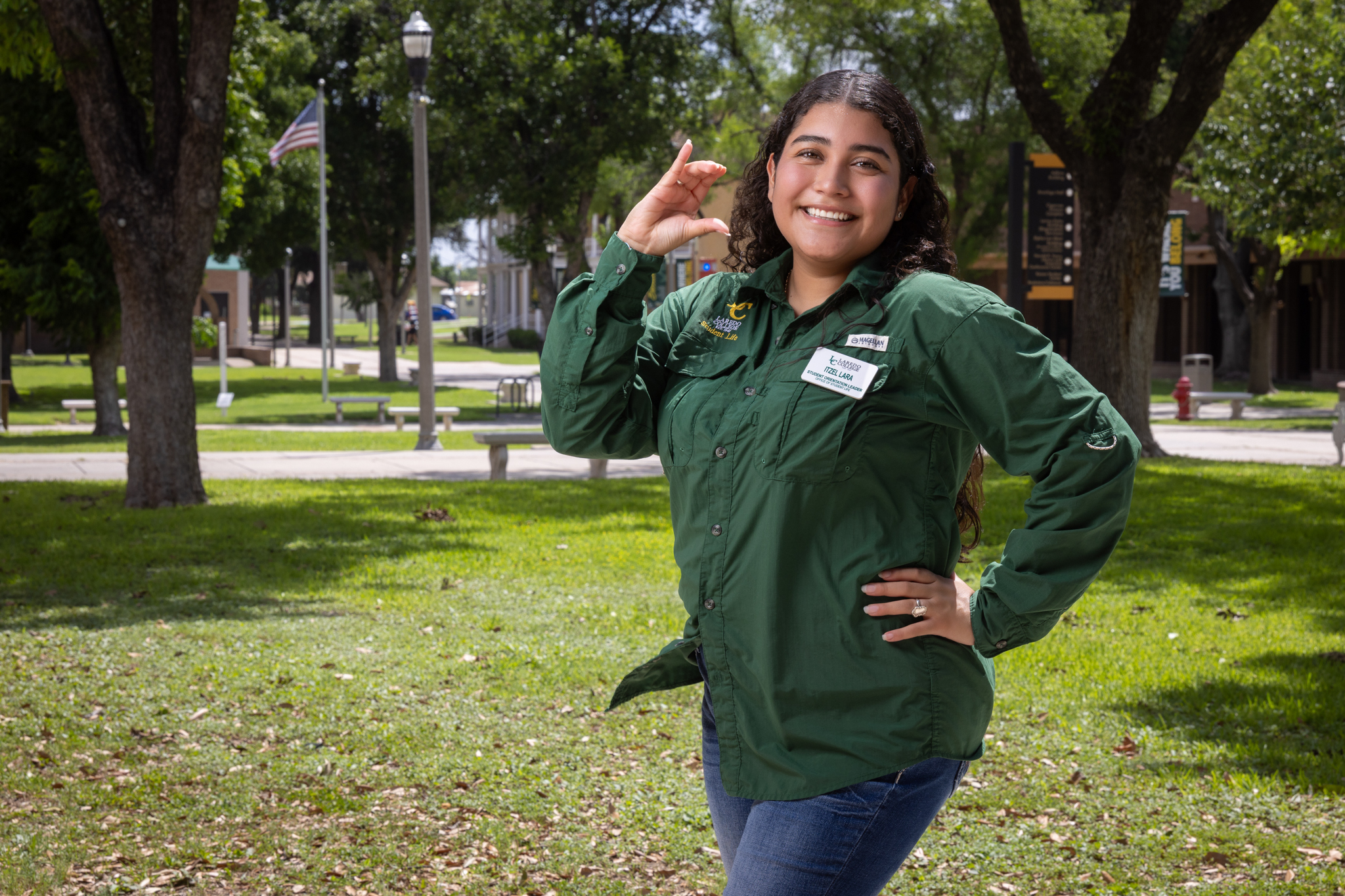 OL1, Picture shows a student Orientation Leader